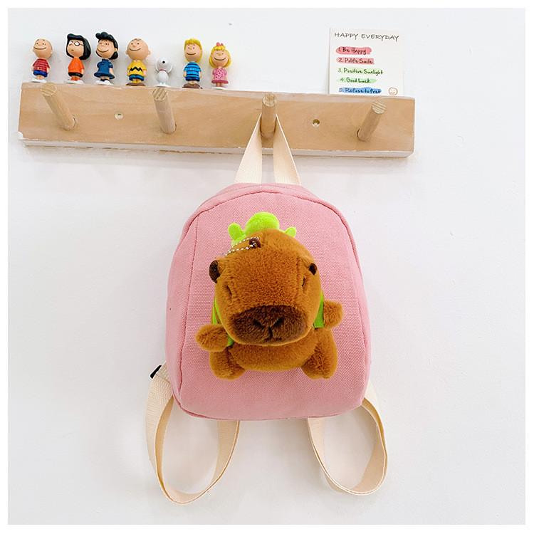 Childrens Schoolbag Capybara Plush Toy Backpack Cartoon Outdoor Backpack Snack