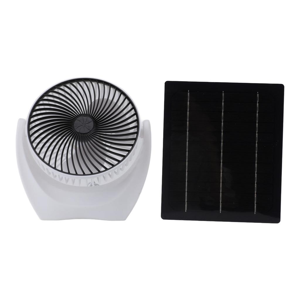 Camping Fan with Solar Panel 4.5W Solar Powered Fan Quiet USB Fan for Outside Picnic Barbecue Fishin