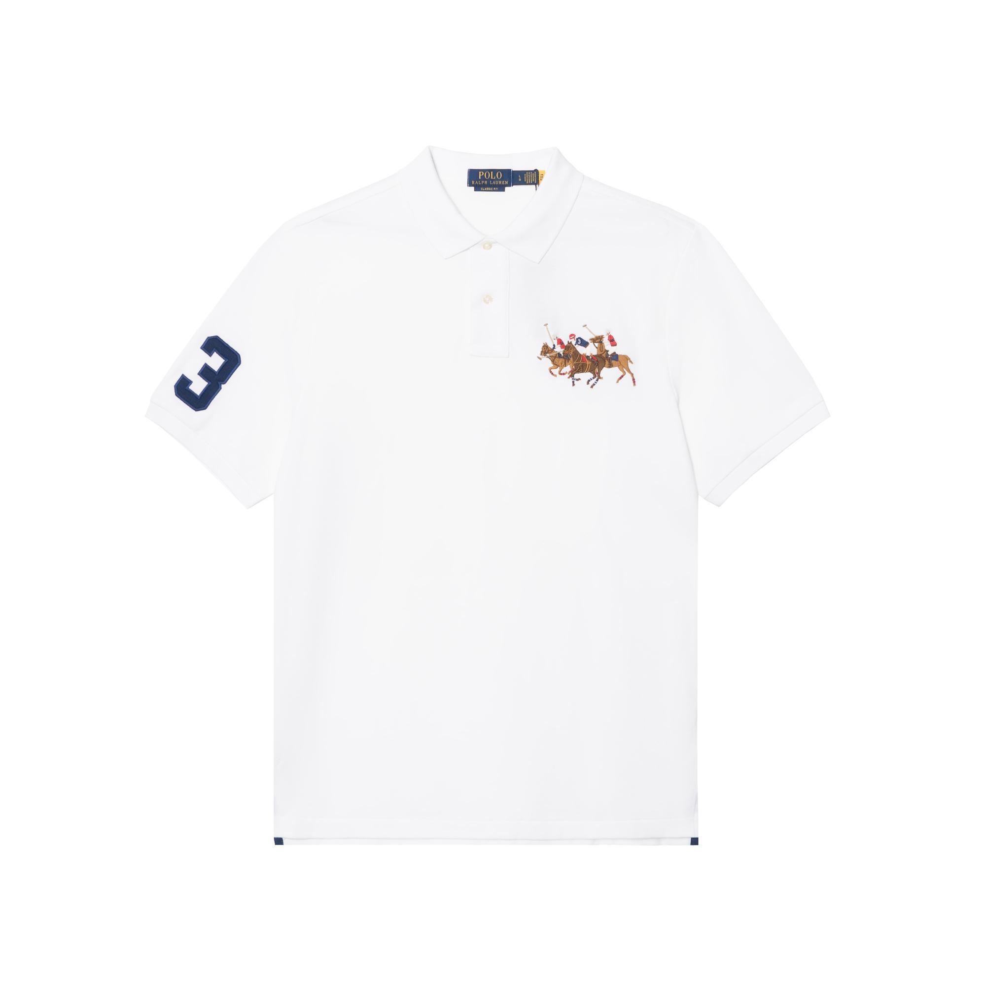 Ralph Lauren Polo  Geribd Geborduurd Pony Korte Mouw Poloshirt Klassieke Editie Heren tops 710830091-001 L