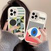 Abstract B-Bauhaus Geometric Art Leather Phone Case For IPhone 16 15 14 13 12 11 Pro Max Plus Shockproof Cover