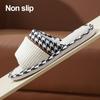 Fashion Comfortable Soft Linen Slippers for Women Plaid Pattern Lightweight Flat Bedroom Shoes Woman Non Slip Indoor Home Slippers 2025