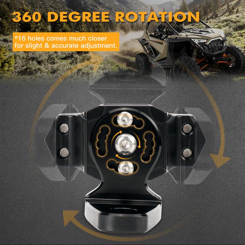 NiceCNC UTV ATV 1.75"-2" LED Light Flag Mount Bracket for Polaris RZR 1000 Can-Am Maverick X3 Yamaha Wolverine Universal Parts