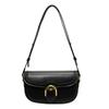Retro small square bag women's new high-end texture commuter shoulder oblique span bag underarm bag saddle bag