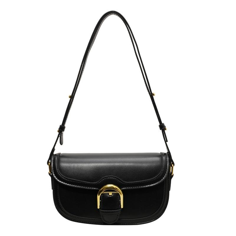Retro Small Square Bag Women's New High-end Texture Commuter Shoulder Oblique Span Bag Underarm Bag Saddle Bag
