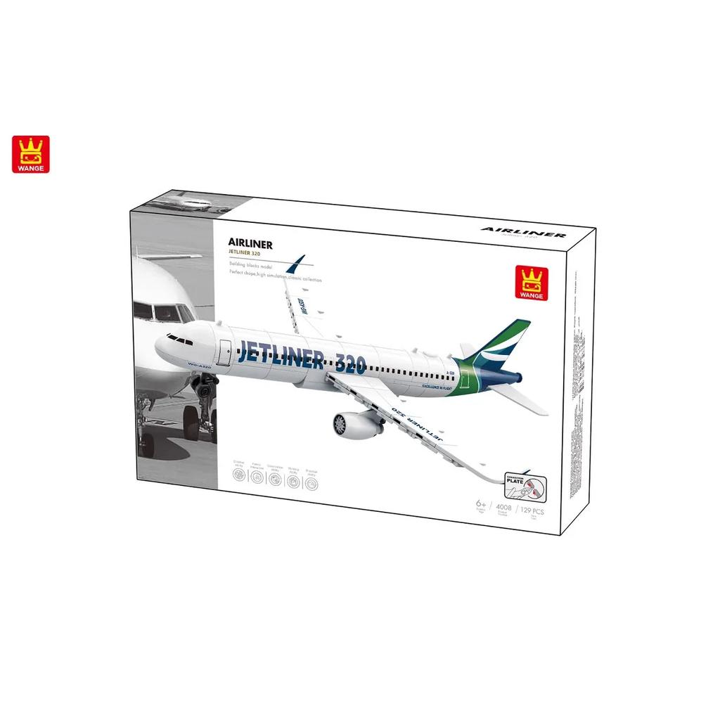 NEW France 320 Aircraft Model Building Blocks Jet Liner Airbus Technical Creative Plane Bricks City Toy Children Gift