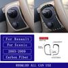 For Renault Scenic 2003-2009 Carbon Fiber Steering Wheel Headlight Wiper Control Panel Car Accessories ide Decorative Sticker