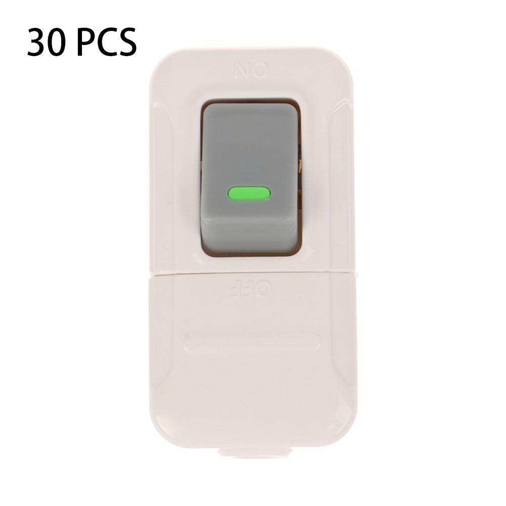 30 PCS 250V Midway Control Switch White Power Switch Push Button Switch  Led Lights