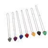 7PCS Guitar Pick Necklace Colorful Unique Design Portable Artistic Metal Guitar Pick for Musician