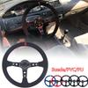 Universal 14 Inch 350mm Suede/PVC/PU Car Aluminum Racing Steering Wheels Deep Corn Drifting Sport Auto Steering Wheel With Logo