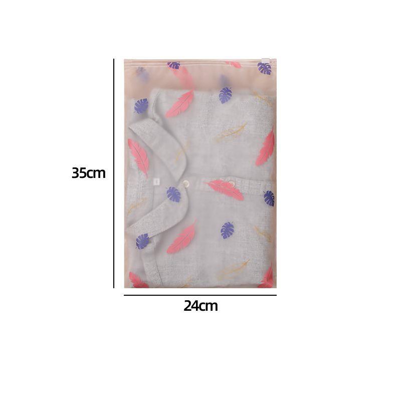 Geantă de depozitare haine de călătorie cu model imprimat, pentru lenjerie intimă, pantofi, cu sigiliu, de sortare, impermeabilă, multifuncțională, pentru organizarea casei