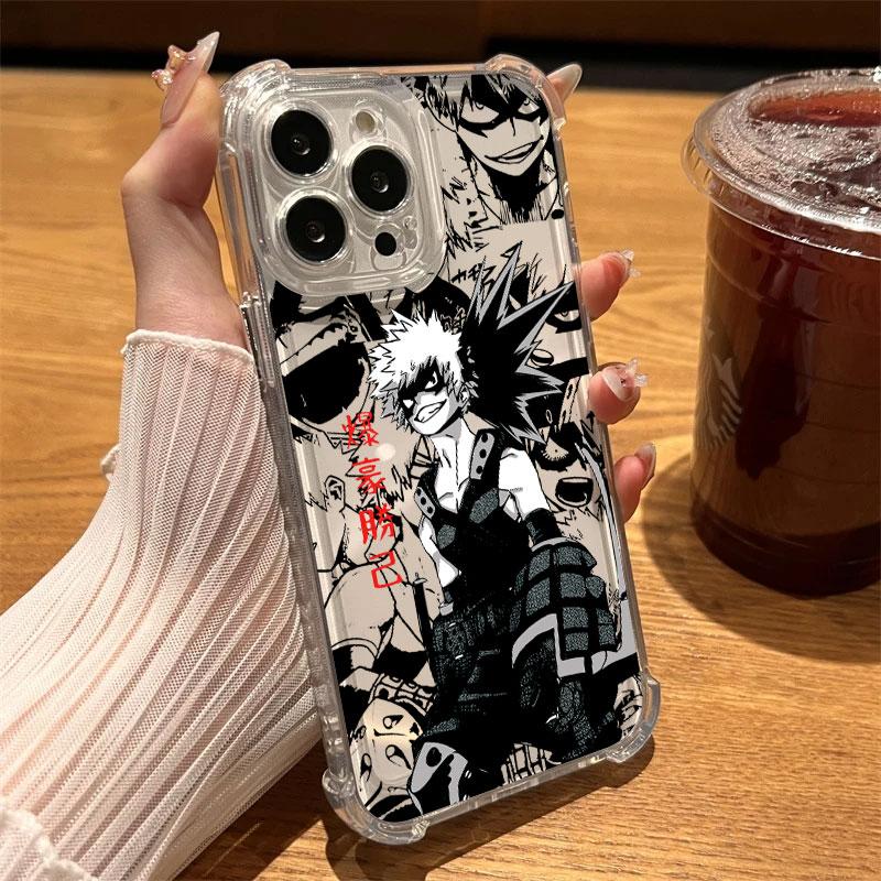 

Katsukis My Heros Bakugos Academias- Phone Case Clear For iPhone 17 16 14 15 11 12 13 Pro Max 16E Plus 17Air Soft Silicone Cover iPhone 17
