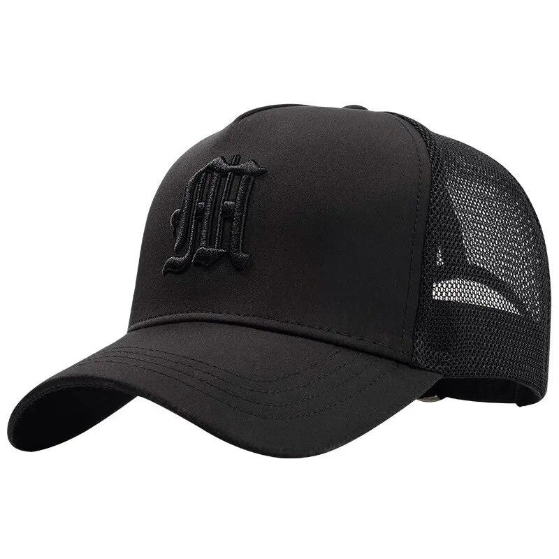 New Hat Men'S Summer Thin High Top Baseball Cap Tide Big Head Fence Mesh Breathable Cap Sunscreen Sun Hat