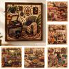 Decorative Crafting Supplies Vintage Room Diamond Painting Kit, DIY Art with Cozy Cottage Scenes, by Numbers Alternative Complete Tools Set