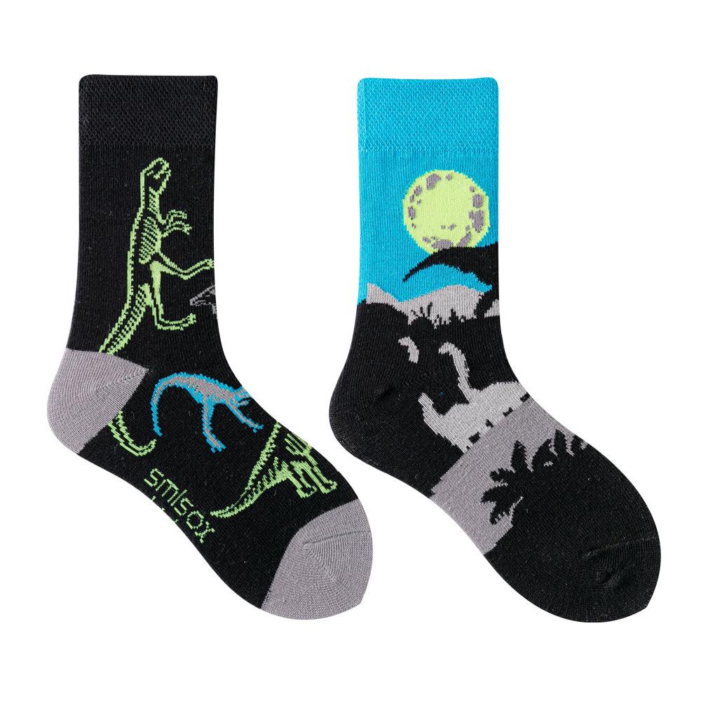 Children's Asymmetrical Cartoon Mid-Calf Socks - Colorful Parent-Child Style, Trendy Fashion for Kids