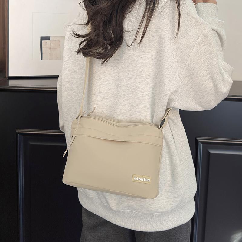 Sac bandoulière en nylon grande capacité pour femmes 3 poches principales compartimenté sac à main d'épaule pour mères shopping