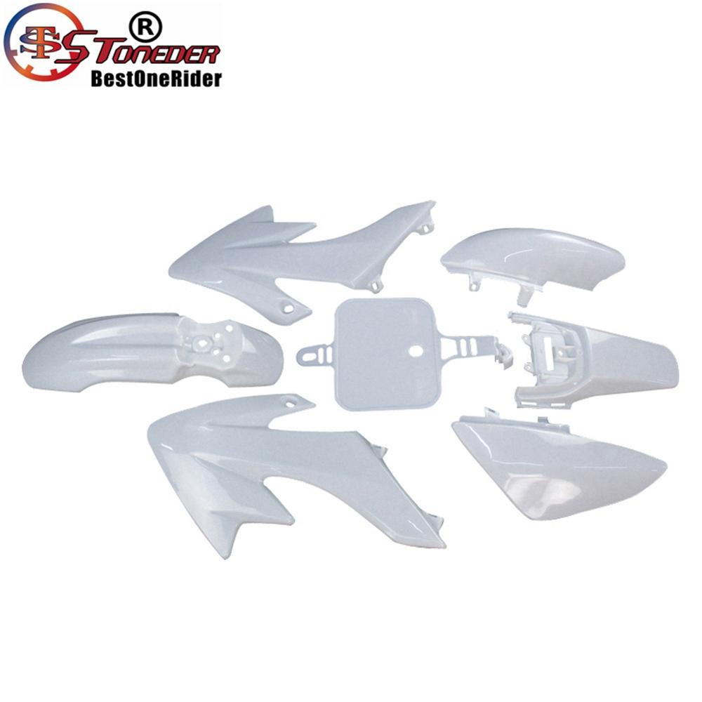 STONEDER White Fairing Plastic Fender Kit For 50cc -  110cc 125cc 140cc 150cc 160cc CRF50 XR50  Pitsterpro Braaap SDG GPX DHZ