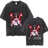 T-shirt Vintage Lavata Katy Perry The Lifetimes Tour Stampa Double Sided Uomo Donna Estiva Casual Moda Oversize
