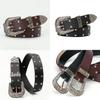 Y2k Vintage Faux Leather Belt With Alloy Buckle And Decorative Studs For Jeans And Outfits