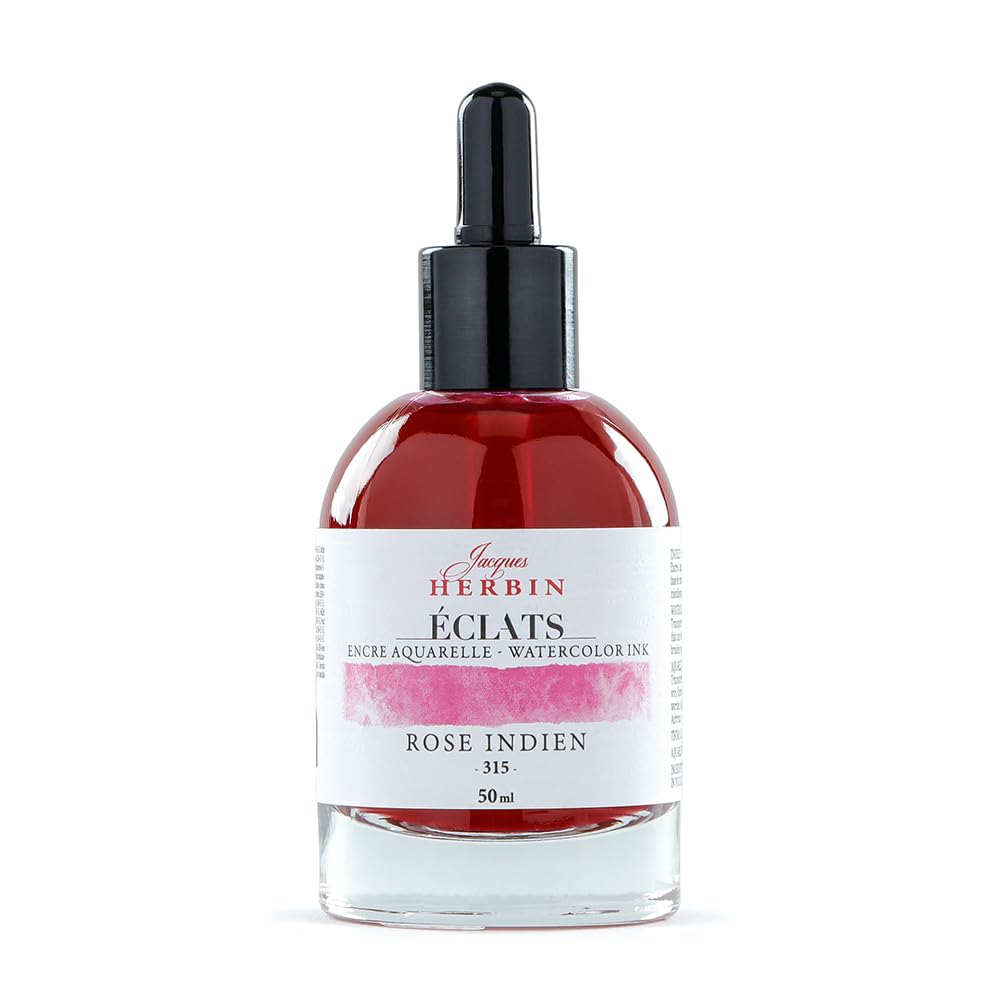 Herbin Watercolor Eclat Indian hb16315 Ink, Dye, 50ml, Pink,