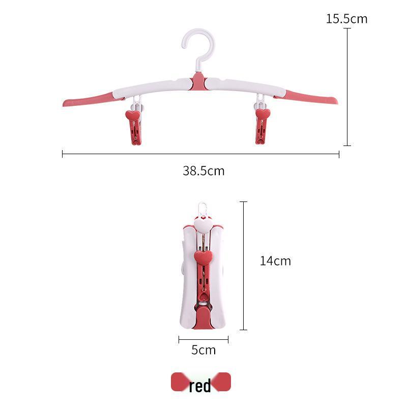 

Portable Folding Clothes Hanger - Non-slip, Multifunctional Magic Drying Rack for Travel and Home красный