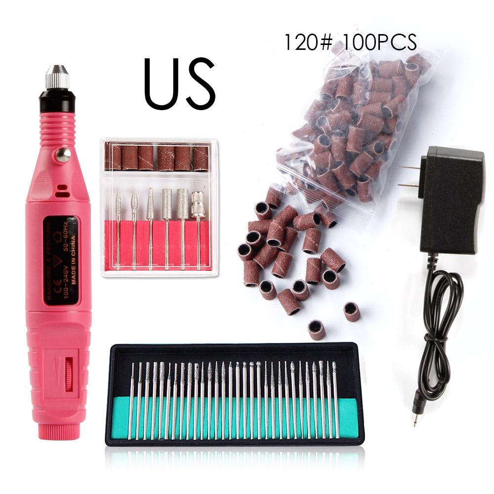 Nail Electric Nail File Apparatus for Manicure Nail Milling Drill Grinding Cutters Sanding Bands Set