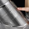Durable Thickened Stainless Steel Funnel Kitchen Gadgets Multifunctional Pasta Basket Strainer Wooden Handle Deep Fry Basket