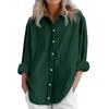 Women's Fashion Casual Solid Colour Cotton Button Cardigan Long Sleeve Top