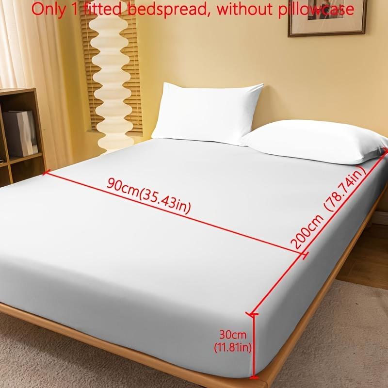 1 Solid Color Brushed Sheet (pillowcase Not Included), Soft and Comfortable Bedding Mattress Protector for Bedroom, Guest Room, with Deep Pockets