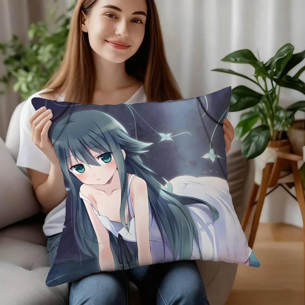 Saya No Uta Das Lied von Saya Kissenbezug Plüschstoff Weicher Kissenbezug Beidseitig bedruckt Kissenbezug Haushaltsgeschenke