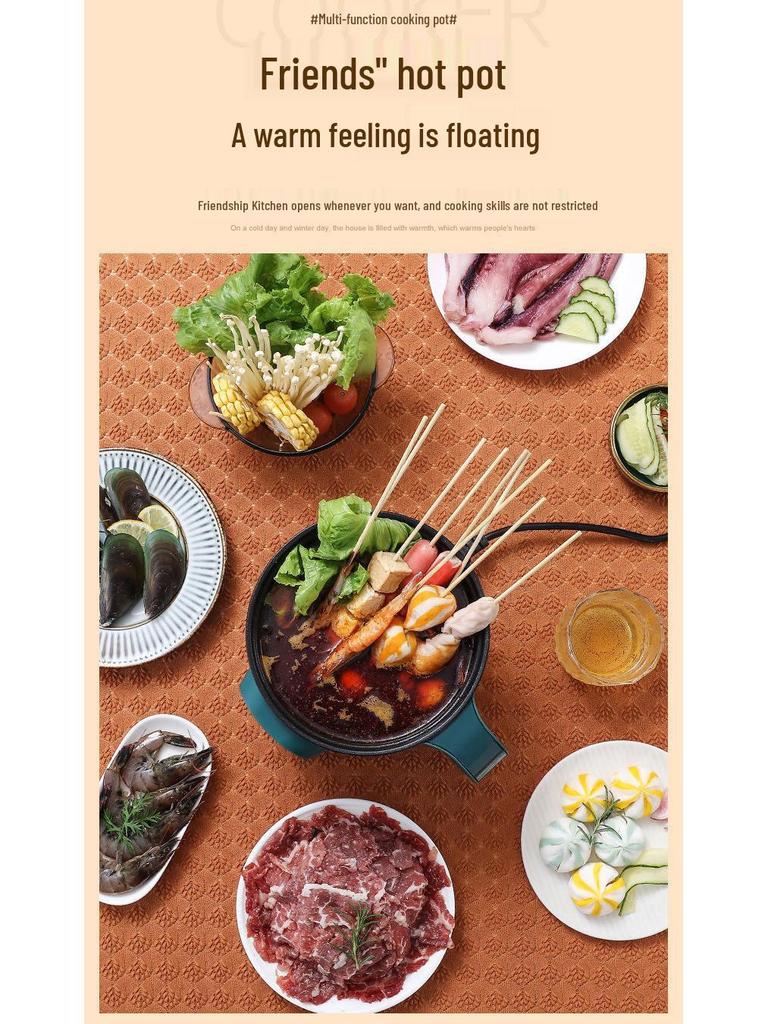 Mini Cocina Eléctrica Multifuncional Antiadherente para Residencias Estudiantiles y Hogares