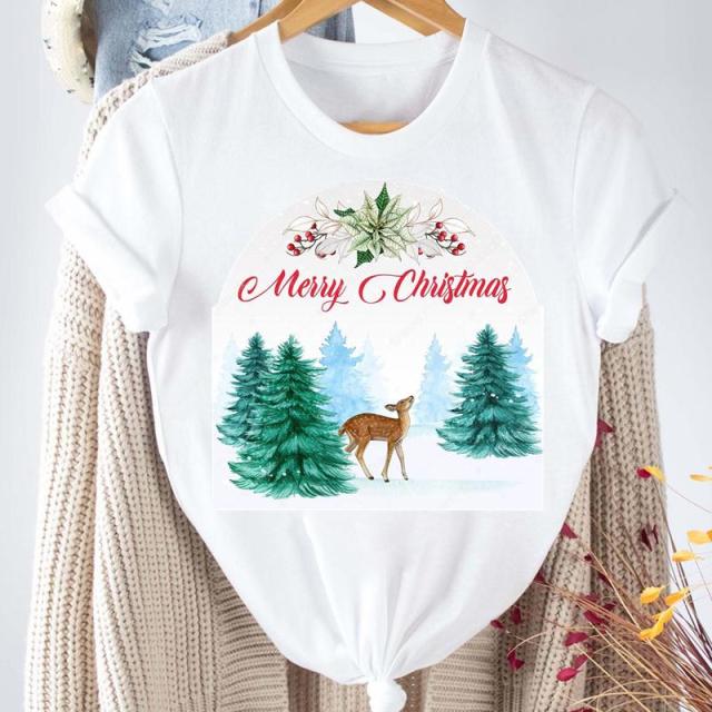 Christmas Series 2022 Buy Women's 2022 New Merry Christmas Series Trendy T-Shirt Women's Spring  And Summer Pure Cotton Round Neck Wild Loose Short Top At Affordable Prices  — Free Shipping, Real Reviews With Photos — Joom