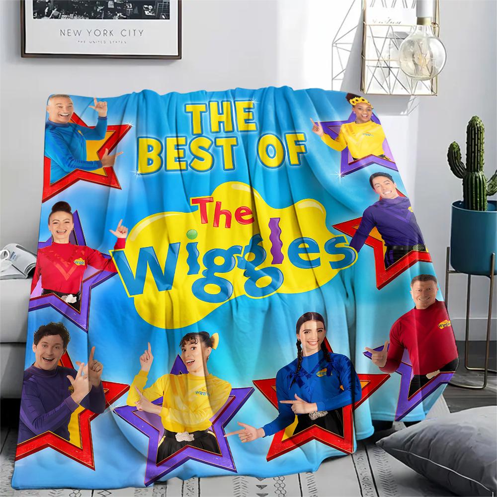 Coperta di Flanella con Stampa The Wiggles, Alta qualità, Confortevole per Tutte le Stagioni, Decorazione per la Casa, Calore e Comfort, Perfetta per Regali di Natale