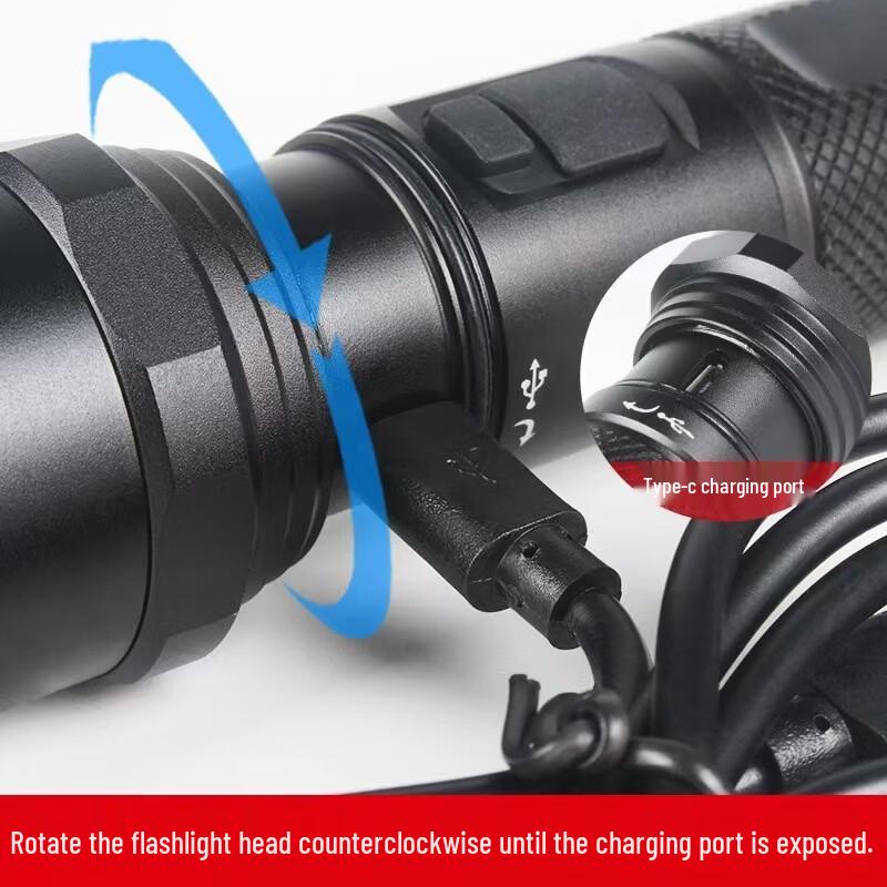 Shangxiong Tactical USB Rechargeable Flashlight