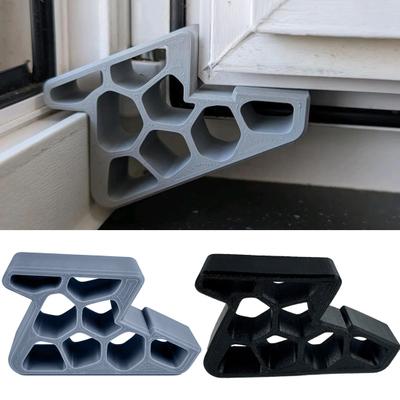 Window Balcony Door Stopper with Track Lock Heavy Duty No-Tool Installation Multi-Functional Sliding Glass Windows Doors Anti-Slam Wedge