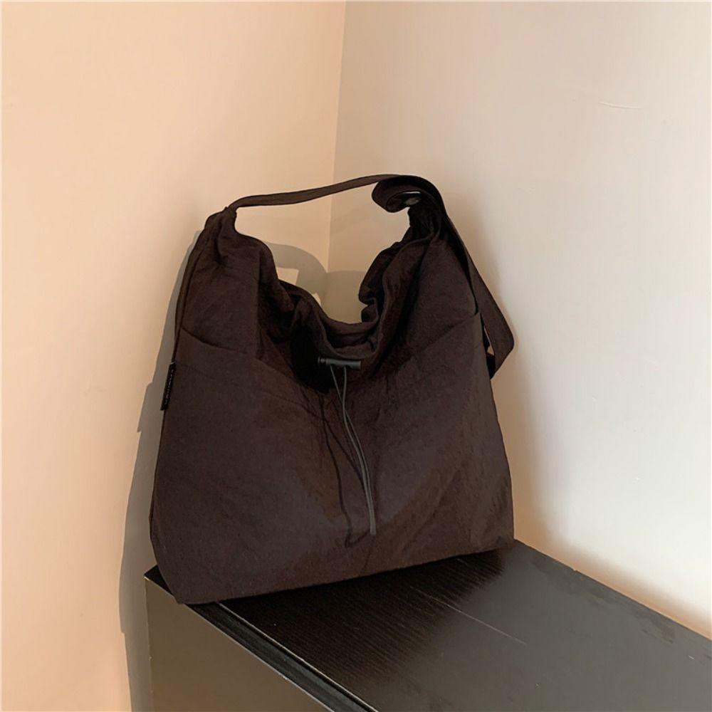 

New Fashion Women Shoulder Bag Nylon Casual High Quality Tote Bag Solid Color Basic Style Crossbody Bag