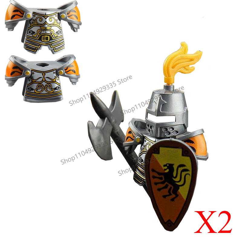 Medieval Military Soldiers Figures MOC Building Blocks Castle Black Eagle Wolf Octopus Griffin Ancient Knight Waffen Bricks Toys