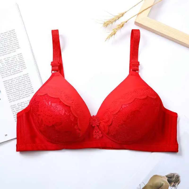 Gather Sexy Bra Large Size No Steel Ring Thin Bra Simple Cotton Skin-friendly Comfortable Shaping Bra