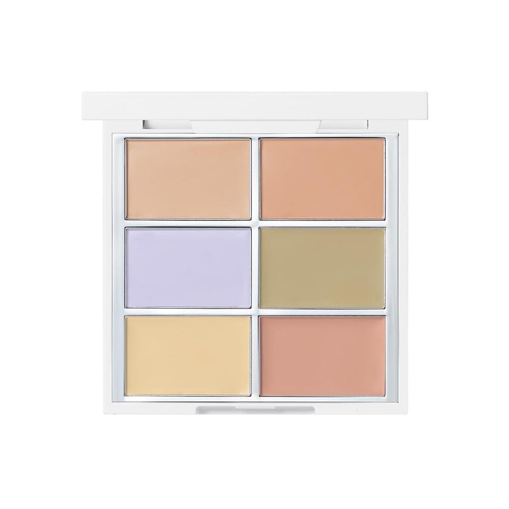 wakemake Defining Cover Conceal Fit Palette 02 6 Dark Pore Korean Cosmetics Medium, Shades, Circles, Dullness, Tone-Up Concealer, Popular, Concealer,