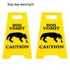 Funny Cat Vomit Sign with Mini Cleaning Mop Novelty Gag Caution Vomit Sign Gifts Warning Sign Decoration Suitable Pet Owners