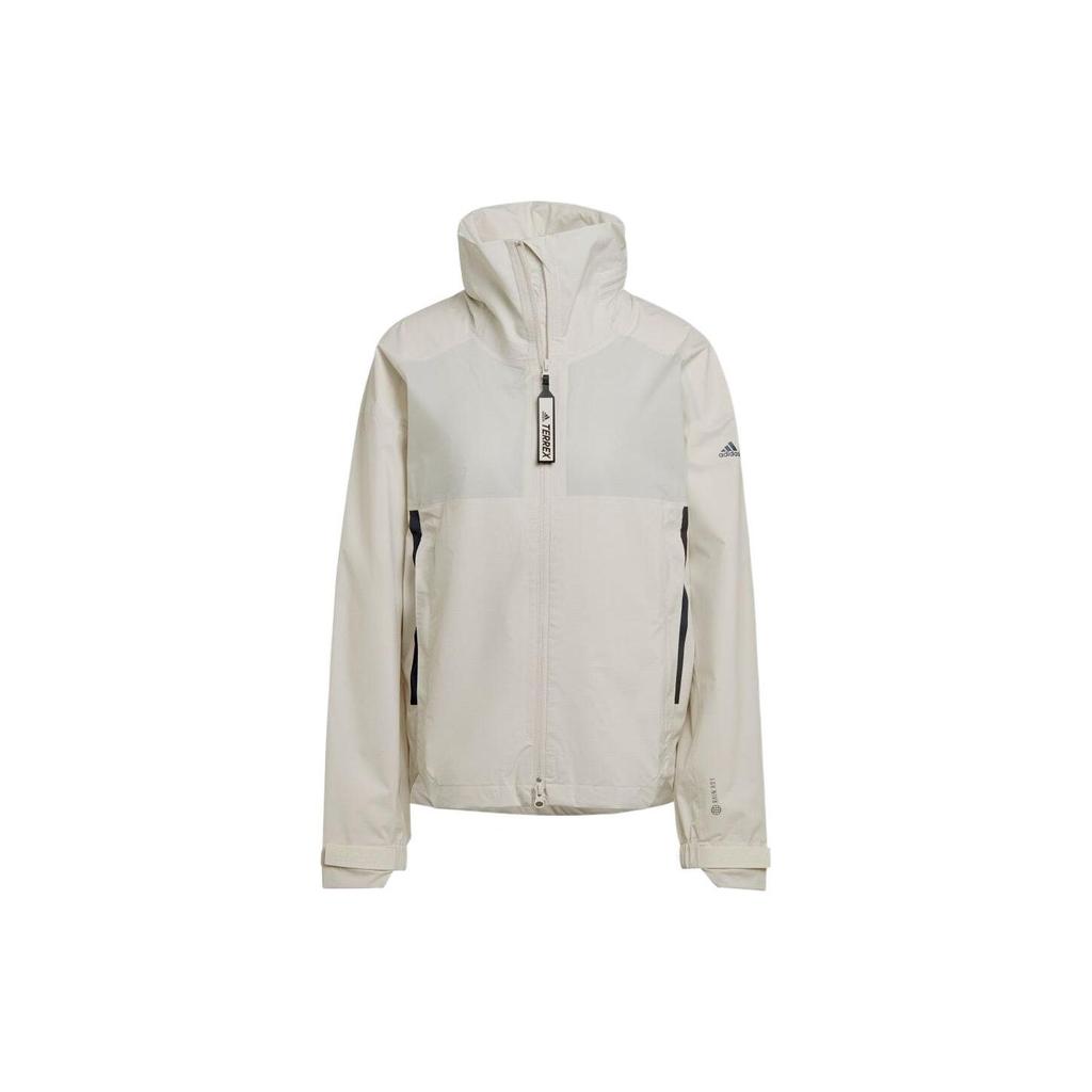 Adidas Myshelter Solid Logo Print Zip-Up Stand Collar Long Sleeve Jacket Unisex Jacket Aluminum HC6269