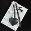 Yogodlns PU Leather Bag Pendant Braided Rope Gift Design Heart Shape Bag Charm Decor Car Key Ornament