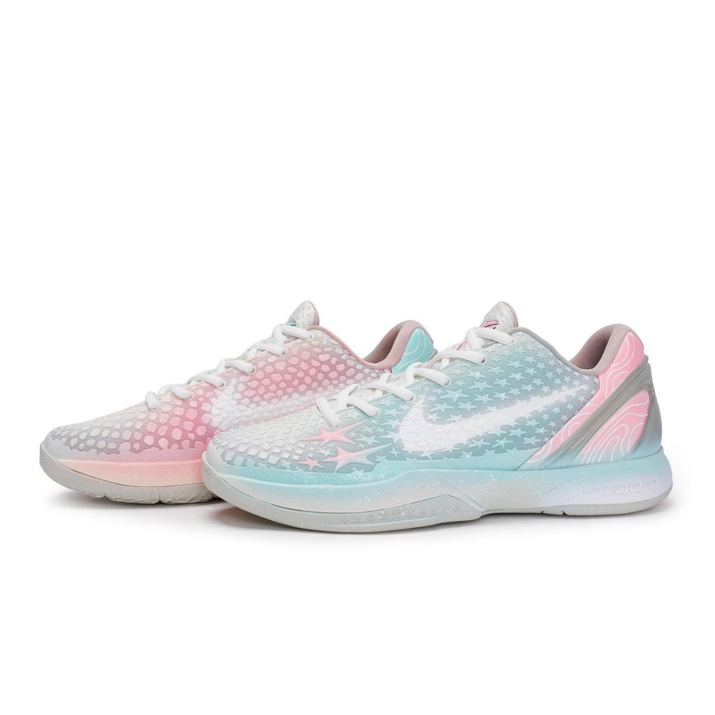 Nike Zoom Kobe 6 Basketball Shoes Men's Low Top White/Blue/Pink FQ3546-100(Team80-S-BOX)