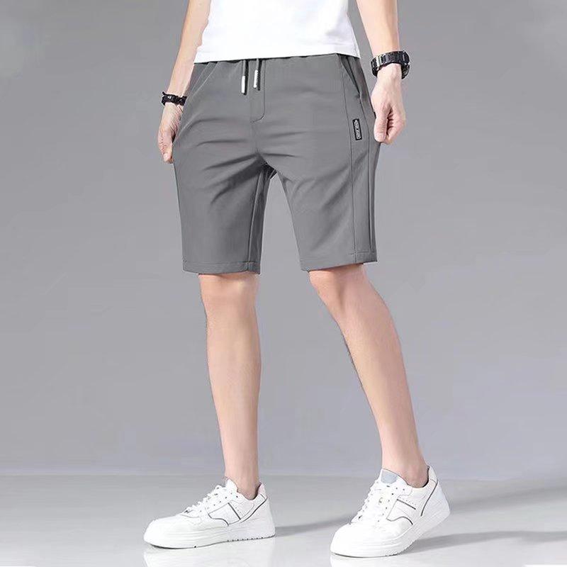 Shorts men's summer thin ice silk quick-drying casual sports five-point pants loose straight ins beach pants breathable