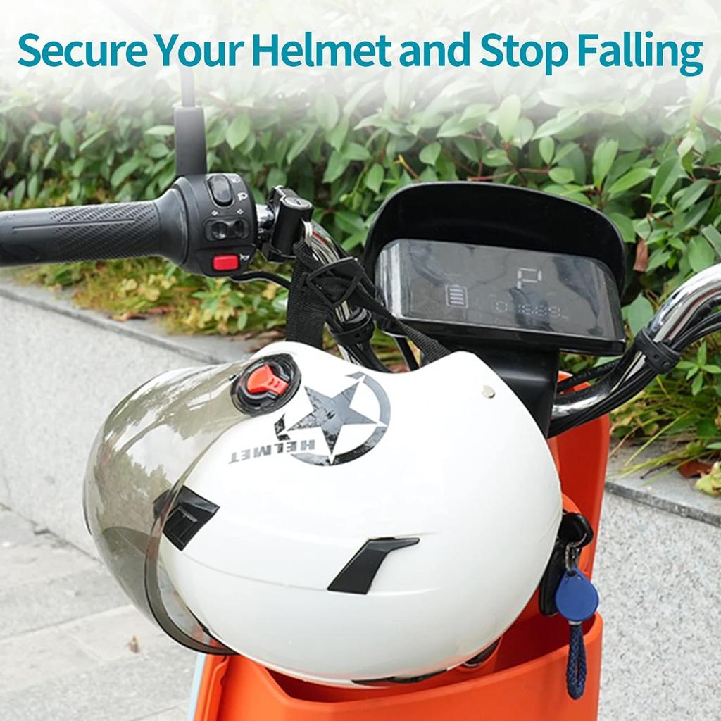 2 Pack Motorcycle Throttle Lock & Motorcycle Helmet Lock, AUCARAUTO Motorcycle and Helmet Anti-Theft Security Protection Solid Alloy Lock, Fits