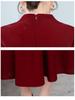 Wine Red Spring 2023 Elegant Wedding Banquet Dress for Middle-aged Mothers