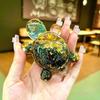 Turtle Ornament Lightweight Glow in Dark Shiny Turtle Figurine 30 Minutes After Light Exposure Glowing Statue Keychains Home Decor