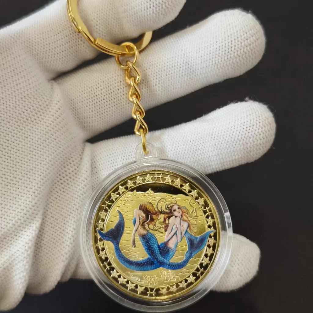 Gold-Plated Scorpio, Gemini, and Libra Zodiac Medallion Set