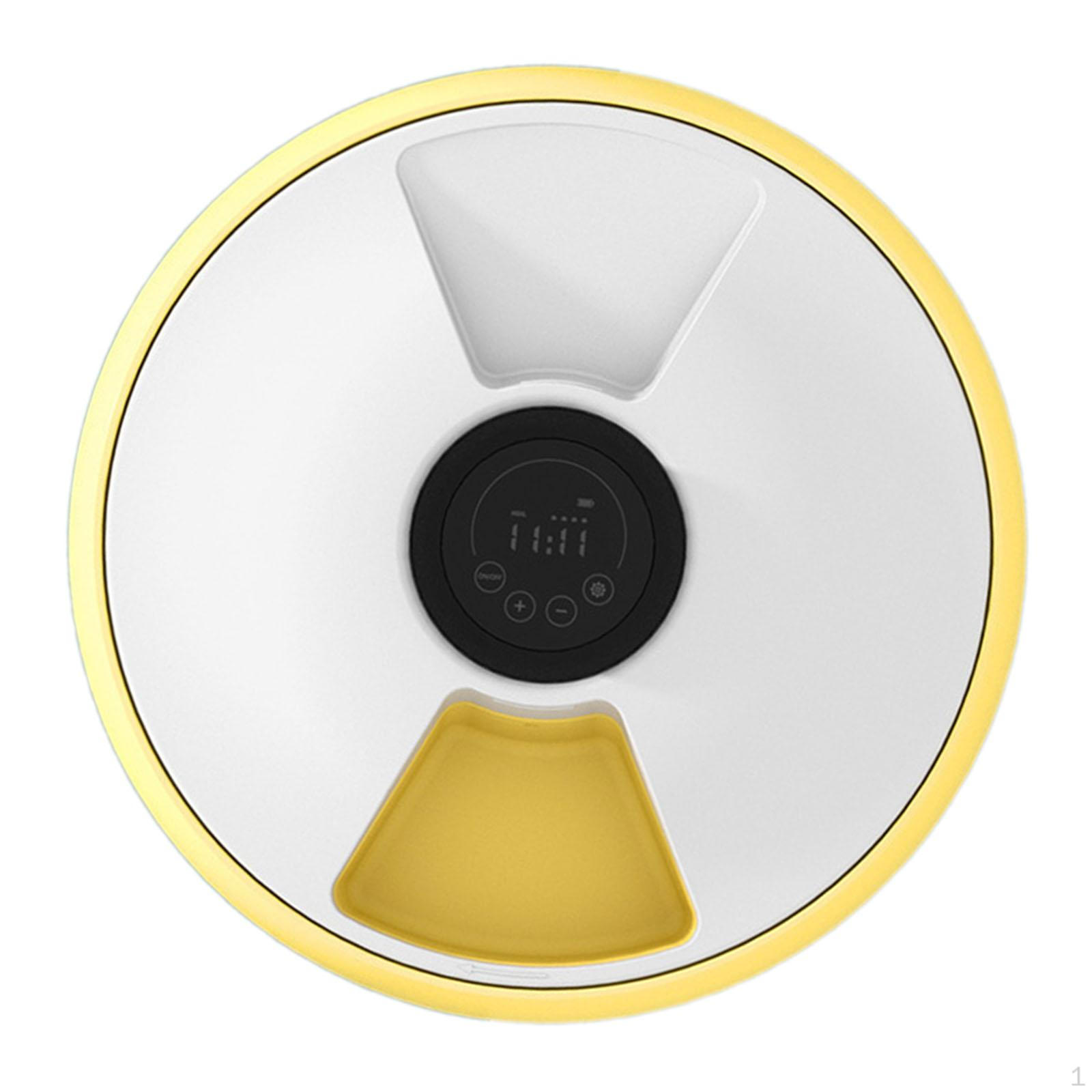 

Automatic Cat Dog Feeder Food Water Memory Function Pet Supplies Timed Smart жовтий