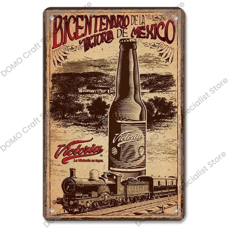 Vintage Beer Metal Sign, New Year Pub Decor Plaque