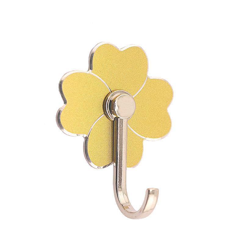 Four-Leaf Clover Adhesive Aluminum Hook for Bathroom & Kitchen